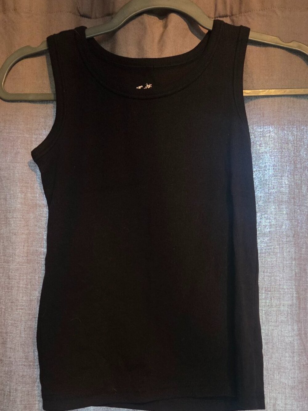 NWOT Girls Justice black tank top size 10
